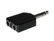 C2G 40644 6.3mm 1 4in Stereo Male to Dual 6.3mm 1 4in Stereo Female Adapter