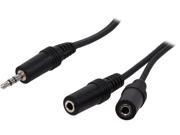 C2G 40427 6 ft. One 3.5mm Stereo Male to Two 3.5mm Stereo Female Y Cable