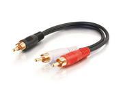 C2G 03161 6 Value Series One RCA Mono Male to Two RCA Stereo Male Y Cable