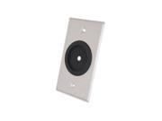 C2G 40489 Single Gang 1.5in Grommet Wall Plate Brushed Aluminum