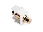 Leviton 40830 BWE Quickport RCA Gold Plated Connector With Black Stripe