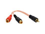 DB Link XLY2FZ X Series Clear 2 Female To 1 Male RCA Y Adapter
