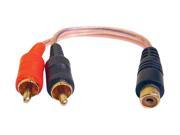 DB Link XLY2MZ X Series Clear 2 Male To 1 Female RCA Y Adapter