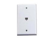 Steren 300 204WH Standard 4C Telephone Wall Plate White