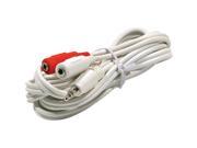 STEREN 252 051WH 6 3.5mm Stereo Plug to 2 RCA Plug Y Audio Patch Cord