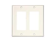 Steren 310 802WH 2 Socket Decorator Style Faceplate
