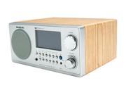 Sangean Digital AM FM Walnut Cabinet Table Top Radio WR 2