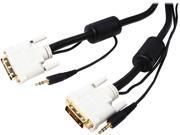 Tripp Lite P560 006 A Black 6 ft. M M DVI Dual Link TMDS Audio Cable DVI D M M 3.5mm M M