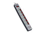 Tripp Lite 7 Outlet Surge Protector Power Strip 6 Feet Cord 1080 Joules Individually Controlled Outlets TLP76MSG