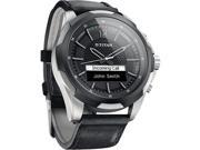 Titan Titanium Smartwatch N3U46AA with Black Leather Straps