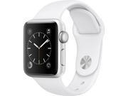Apple Watch Series 2 38mm Silver Aluminum Case White Sport Band MNNW2LL A Silver Aluminum