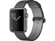 Apple Apple Watch Series 2 42mm Space Gray Aluminum Case Black Woven Nylon Band MP072LL A Space Gray Aluminum