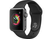 Apple Watch Series 2 38mm Space Gray Aluminum Case Black Sport Band MP0D2LL A Space Gray Aluminum