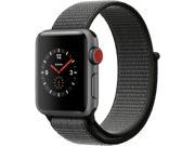 Apple Watch Series 3 Smartwatch (GPS + Cellular) - 38mm Space Gray Aluminum Case with Dark Olive Sport Loop (Certified Refurbished)