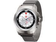MyKronoz ZETIME ELITE PETITE (39 mm) 2-in-1 Hybrid Smartwatch with Mechanical Hands and Color Touchscreen- Silver Milanese