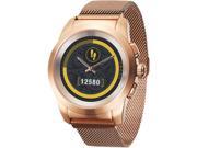 MyKronoz ZETIME ELITE PETITE (39 mm) 2-in-1 Hybrid Smartwatch with Mechanical Hands and Color Touchscreen- Pink Gold Milanese