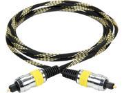 DATASTREAM Digital Audio Optical TOSLink Cable 6 w High Fidelity Audio Transfer Nylon Braided Cable Works with Sony KDL50W800B VIZIO E50 C1 More TV