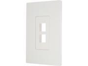 Tripp Lite Single-Gang 2-Port Universal Keystone Wall Plate, Cat5/6/6a, USB, HDMI, DisplayPort, RCA, White (N080-102) Tripp Lite Single-Gang 2-Port Universal Keystone Wall Plate, Cat5/6/6a, USB, HDMI, DisplayPort, RCA, White (N080-102)