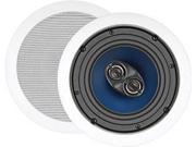 Steren Premier Series 730 202 2 CH 6 1 2 Two Way Dual Voice Coil Stereo Ceiling Speaker Ea Single