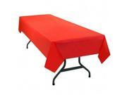 Tablemate Table Set Rectangular Table Cover Heavyweight Plastic 54 x 108 Red 6 Pack