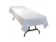 Tablemate Table Set Rectangular Table Cover Heavyweight Plastic 54 x 108 White 6 Pack