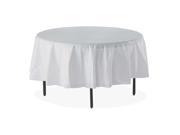Table Set Round Table Cover Plastic 84 Diameter White 6 Pack