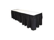 Tablemate Table Set Linen Like Table Skirting 29 x 14 Black