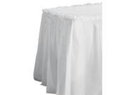 Tablemate Table Set Linen Like Table Skirting 29 x 14 White