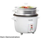 Tayama RC 8 8 cups uncooked 16 cups cooked Rice Cooker with Steam Tray White