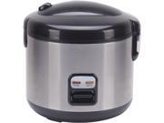 Sunpentown SC 1202SS Black Stainless Steel 6 cups Rice Cooker with Stainless Body
