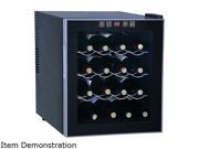 Sunpentown WC 1682 16 bottle Thermo Electric Wine Cooler Black with platinum trim