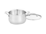 Cuisinart 445 22 Contour Stainless 5 Quart Dutch Oven with Glass Cover