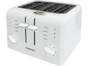 Cuisinart CPT 142 White Stainless Steel 4 Slice Compact Plastic Toaster