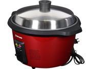 TATUNG Multifunction Indirect Heat Rice Cooker Steamer and Warmer Ceramic Coating Red 22 Cups cooked 11 Cups uncooked TAC 11T H U
