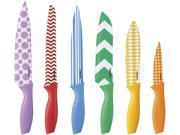 Cuisinart C55 12PR2 12 Piece Printed Color Knife Set with Blade Guards