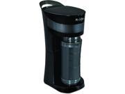 Mr. Coffee Pour! Brew! Go! 16 Ounce Personal Coffee Maker with Insulated TO GO mug Midnight Black BVMC MLBL