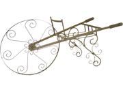 Plastec Products Whimsical Wheelbarrow Plant Stand Antique Willow Green