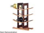 Anchor Hocking 98617 Bamboo Wine Rack w Espresso Accents