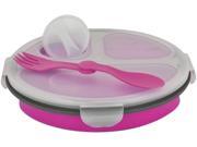 Smart Planet EC 34R3P Round Collapsible Meal Kit Pink 34 oz