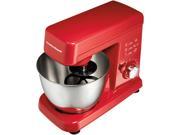 Hamilton Beach 63328 6 Speed 300 Watt Red Stand Mixer with 3.5 Qt Stainless Steel Bowl Red