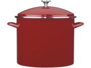 Cuisinart EOS206 33R Enamel Stockpot with Cover 20 Quart Red