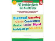 240 Vocabulary Words Kids Need to Know Grade 5 Workbook