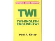 Twi English English Twi Concise Dictionary Hippocrene Concise Dictionary