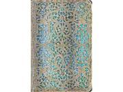 Maya Blue Classic Mini Lined Journal Silver Filigree JOU