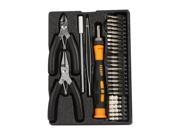 Syba SY ACC65049 32 Piece Hobby Toll Kit with Precision Screwdriver Set Slim Fold Out Case RoHS