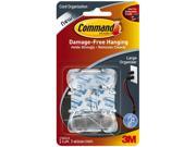 3M 17303CLR Clear Large Cord Clips w Clear Strips