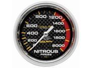Auto Meter 4828 Carbon Fiber Mechanical Nitrous Pressure Gauge