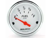 Auto Meter Arctic White Fuel Level Gauge