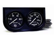 Auto Meter Autogage Oil Water Black Steel Console