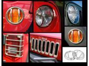 Rugged Ridge 12496.10 19 Piece Euro Guard Light Kit Stainless 07 14 Jeep Wrangler